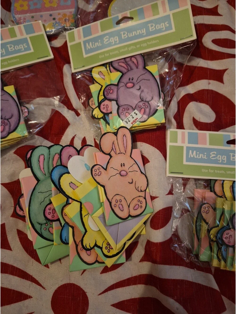 Lot Of 6 Easter Items Notepads Mini Egg Bunny Bags